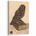 Vintage Grunge Art - Owl Canvas Print for Modern Grunge Aesthetic