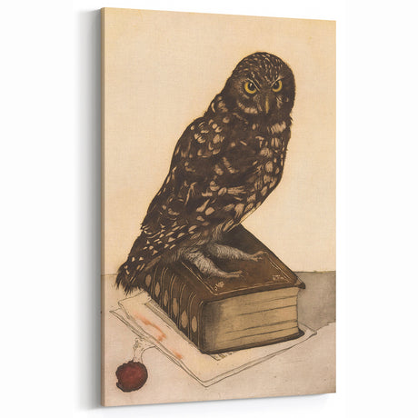 Vintage Grunge Art - Owl Canvas Print for Modern Grunge Aesthetic