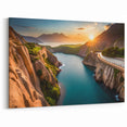 Stunning Lake Mead Wall Art – Scenic Nevada Sunset Landscape Canvas Print