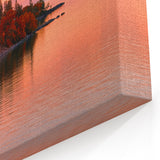 Minnesota Autumn Lake Sunset - Framed and Canvas Wall Art for Home Decor