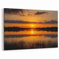 Golden Sunset Over Minnesota Lake - Framed and Canvas Wall Art Decor