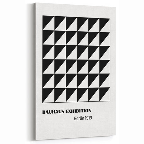Bohemian Wall Art | Bauhaus Geometric Triangles Boho Canvas | Eclectic Print
