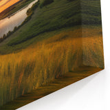 Minnesota Sunset Over Hillside Lake - Framed and Canvas Wall Art Decor