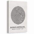 Bohemian Wall Art | Bauhaus Wavy Lines Circle Boho Canvas | Eclectic Print