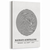 Bohemian Wall Art | Bauhaus Wavy Lines Circle Boho Canvas | Eclectic Print