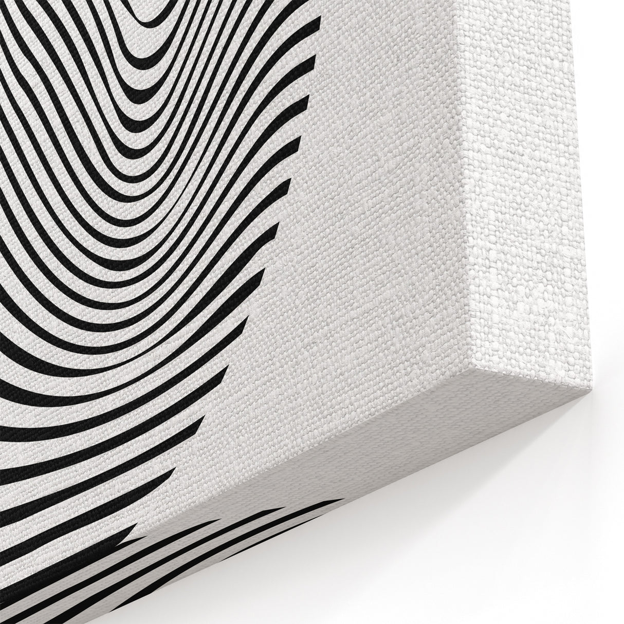 Bohemian Wall Art | Bauhaus Wavy Lines Circle Boho Canvas | Eclectic Print