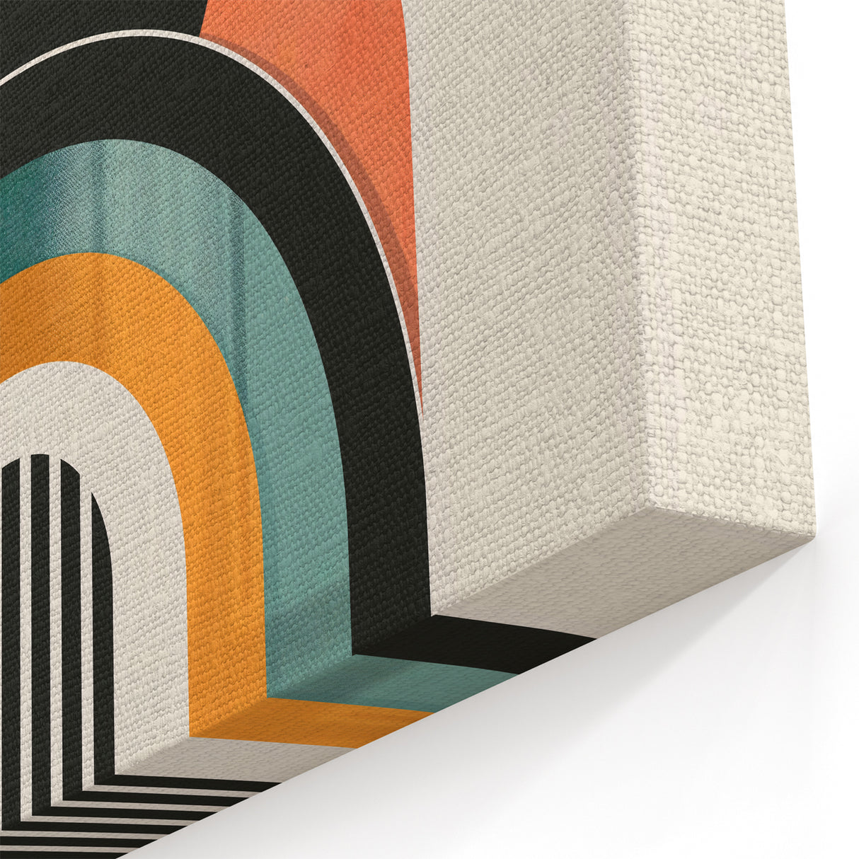 Bohemian Wall Art | Retro Bauhaus Arches Boho Canvas | Eclectic Art Print
