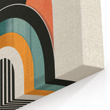 Bohemian Wall Art | Retro Bauhaus Arches Boho Canvas | Eclectic Art Print