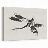 Grunge Insect Sketch Art Print - Abstract Dragonfly Canvas - Edgy Decor