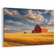 Framed Nebraska Art - Red Barn and Golden Wheat Field Nebraska Prints