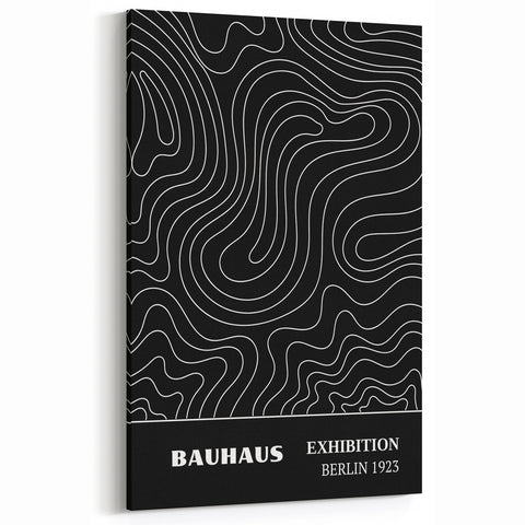 Bohemian Wall Art | Abstract Bauhaus Line Art Boho Canvas | Eclectic Print