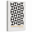 Bohemian Wall Art | Bauhaus Geometric Black & White Canvas | Eclectic Print