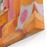 Electric Art Canvas - Vibrant Modern Decor with Floral and Chair Motif