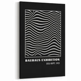 Bohemian Wall Art | Bauhaus Wavy Line Square Boho Canvas | Eclectic Print