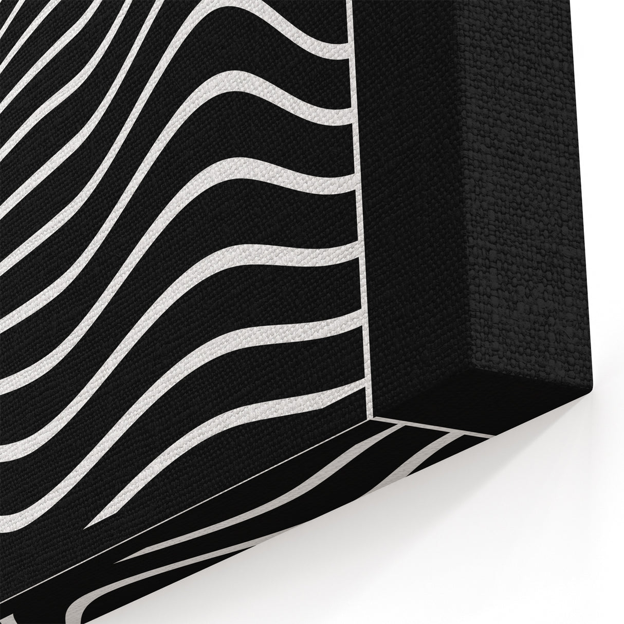 Bohemian Wall Art | Bauhaus Wavy Line Square Boho Canvas | Eclectic Print