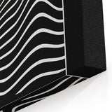 Bohemian Wall Art | Bauhaus Wavy Line Square Boho Canvas | Eclectic Print