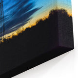 Nebraska Panoramic Art - Scenic Windmill Sunset Nebraska Nature Art