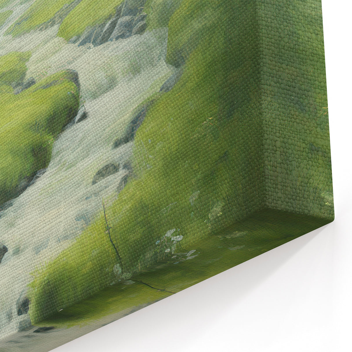Electric Landscape Wall Art - Vibrant Nature Scene with Flowing Stream