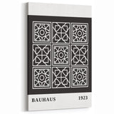 Bohemian Wall Art | Bauhaus Geometric Grid Boho Canvas | Eclectic Print