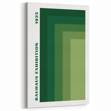 Bohemian Wall Art | Bauhaus Green Gradient Canvas | Eclectic Art Print
