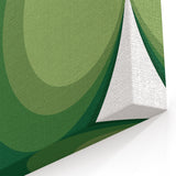 Bohemian Wall Art | Bauhaus Green Circle Gradient Canvas | Eclectic Print