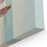 Electric Coastal Wall Art - Serene Beach Scene with Modern Pastel Tones