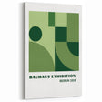 Bohemian Wall Art | Bauhaus Geometric Green Shapes Canvas | Eclectic Print