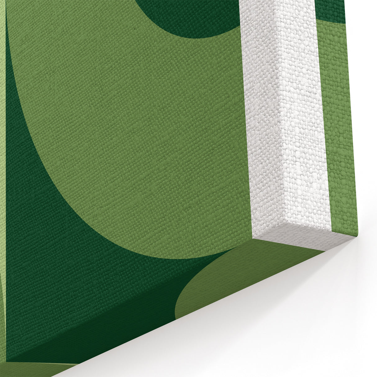 Bohemian Wall Art | Bauhaus Geometric Green Shapes Canvas | Eclectic Print