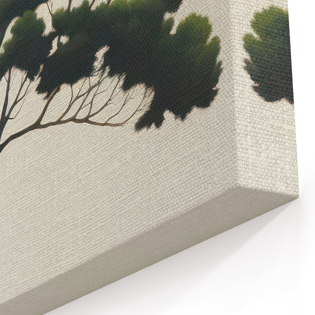Electric Coastal House Wall Art - Tranquil Tree and Seaside Home Scene