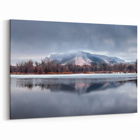 Nebraska Landscape Art - Misty Mountain River Nebraska Panoramic Prints