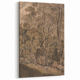 Dark Moody Wall Art: Atmospheric Forest Scene for Dramatic Interior Decor