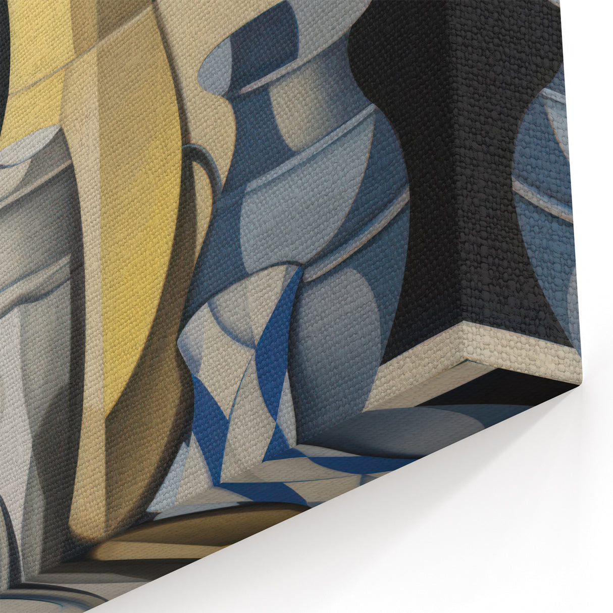 Electric Abstract Still Life Wall Art - Modern Cubist Vase Composition