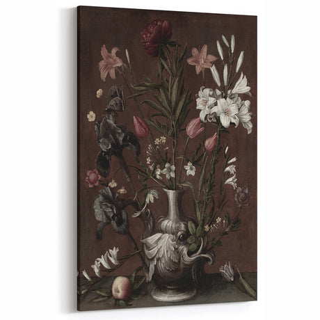 Dark Moody Floral Art | Elegant Floral Prints for Vintage Interiors