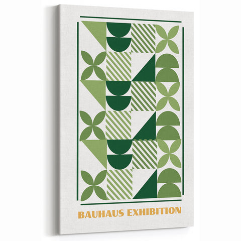 Bohemian Wall Art | Geometric Bauhaus Exhibition Print | Boho Decor Canvas