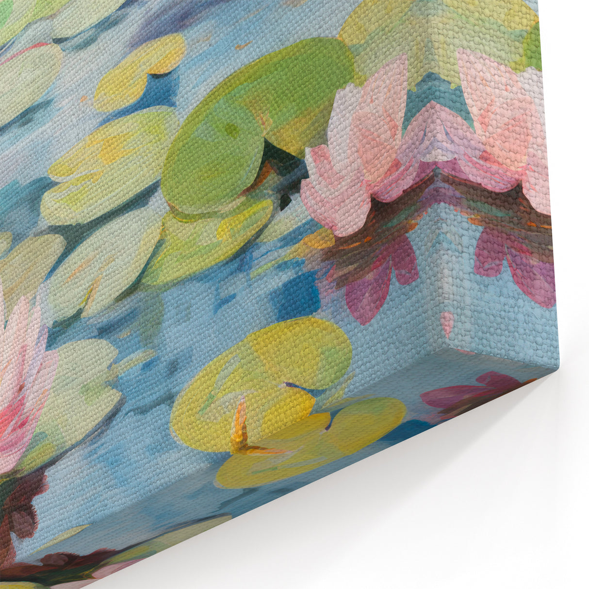 Electric Wall Art | Vibrant Water Lily-Inspired Modern Electric Art Canvas