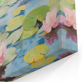 Electric Wall Art | Vibrant Water Lily-Inspired Modern Electric Art Canvas
