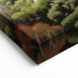 Electric Wall Art | Vibrant Hillside Cabin Modern Electric Art Canvas