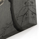 Dark Moody Wall Art - Night Owl and Crescent Moon for Dramatic Spaces