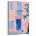 Electric Wall Art | Vibrant Pink & Blue Modern Electric House Art Canvas