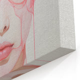 Electric Wall Art | Vibrant Abstract Portrait Modern Electric Art Canvas