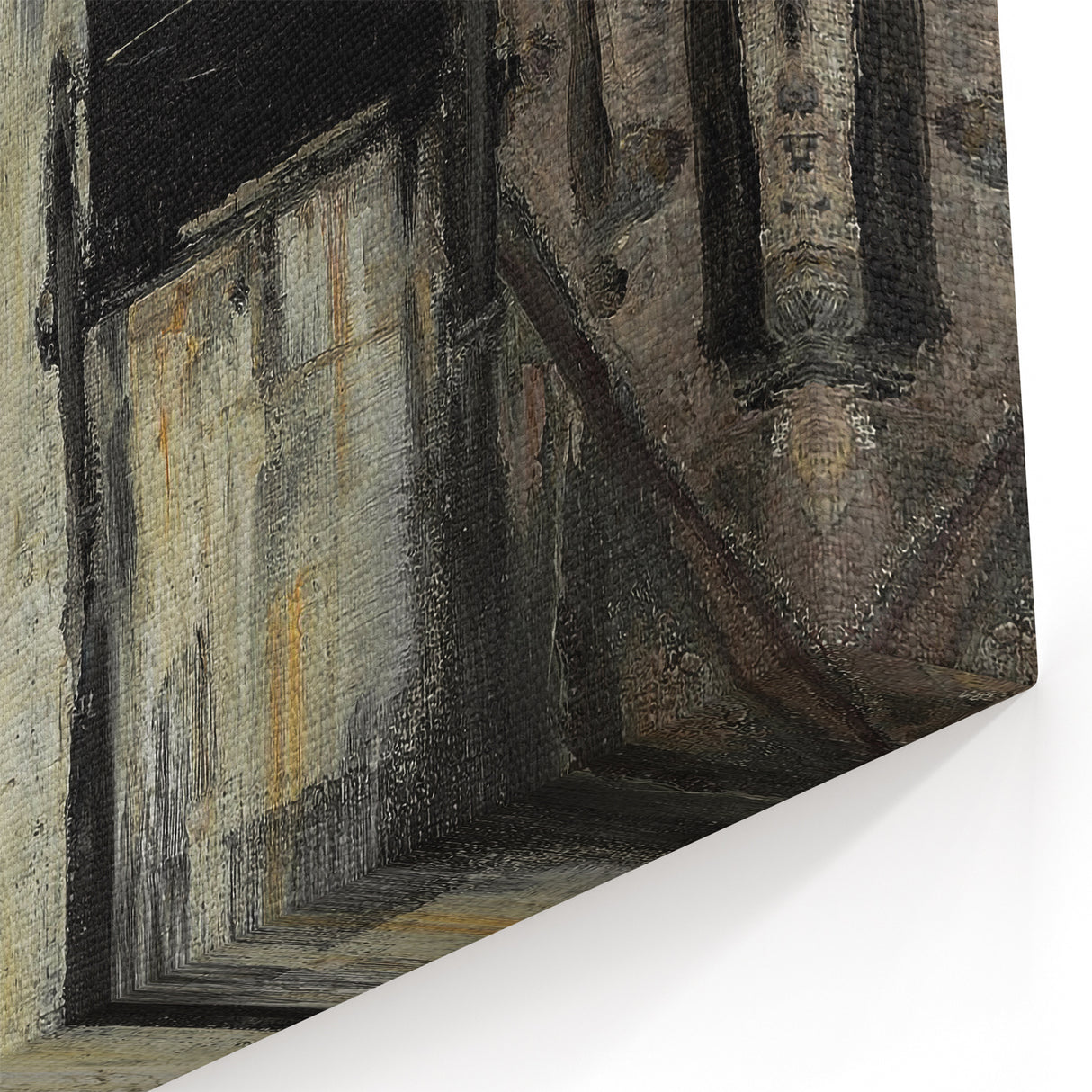 Dark Moody Wall Art - Rainy City Carriage Scene for Timeless Interiors
