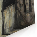 Dark Moody Wall Art - Rainy City Carriage Scene for Timeless Interiors