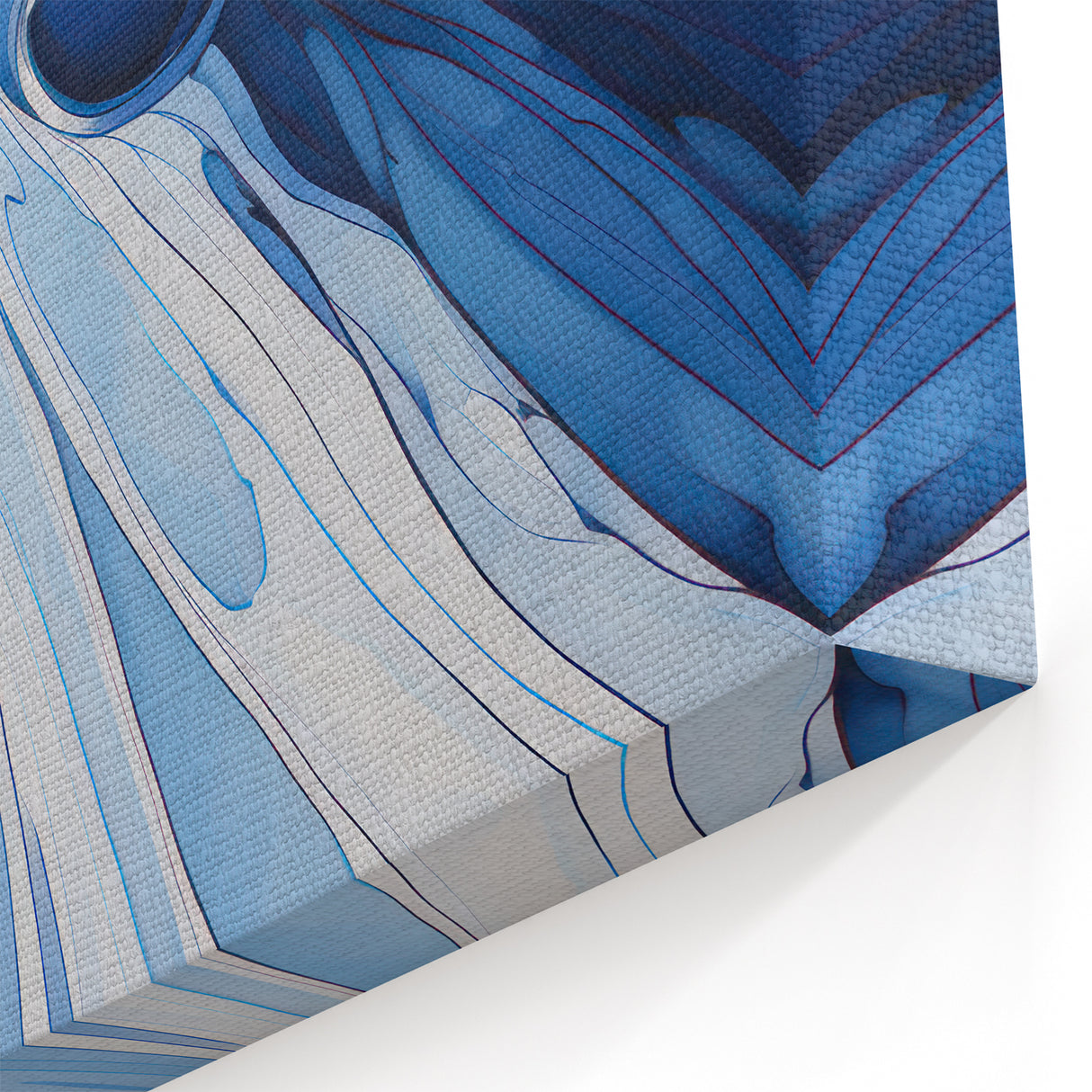 Electric Wall Art | Vibrant Abstract Blue Waves Modern Electric Art Canvas