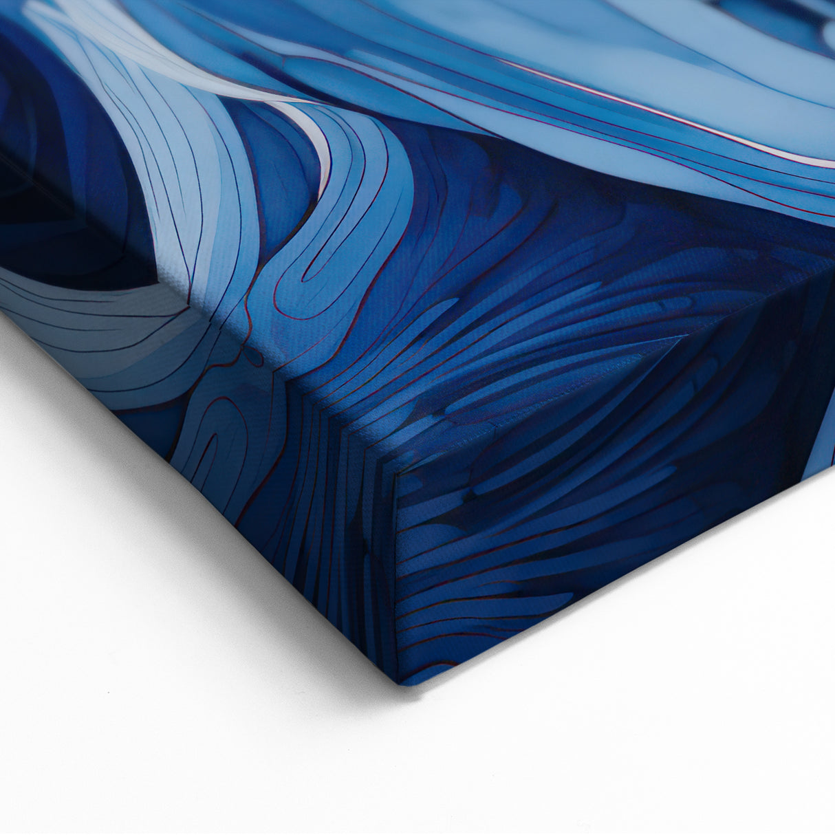 Electric Wall Art | Vibrant Abstract Blue Waves Modern Electric Art Canvas