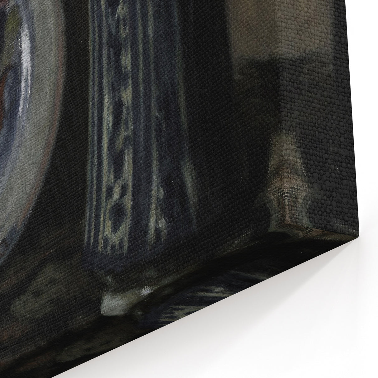 Dark Moody Wall Art - Vintage Still Life with Plate and Vase for Interiors