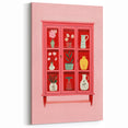 Electric Wall Art | Vibrant Floral Display Cabinet Modern Electric Art Canvas
