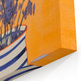Electric Wall Art | Vibrant Lavender and Stripes Modern Electric Art Canvas