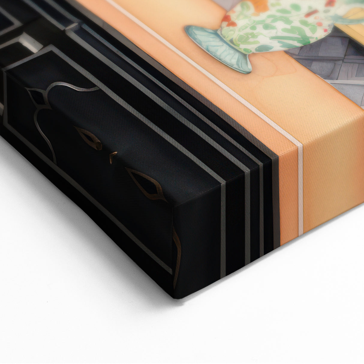 Electric Wall Art | Vibrant Bookshelf and Vases Modern Electric Art Canvas