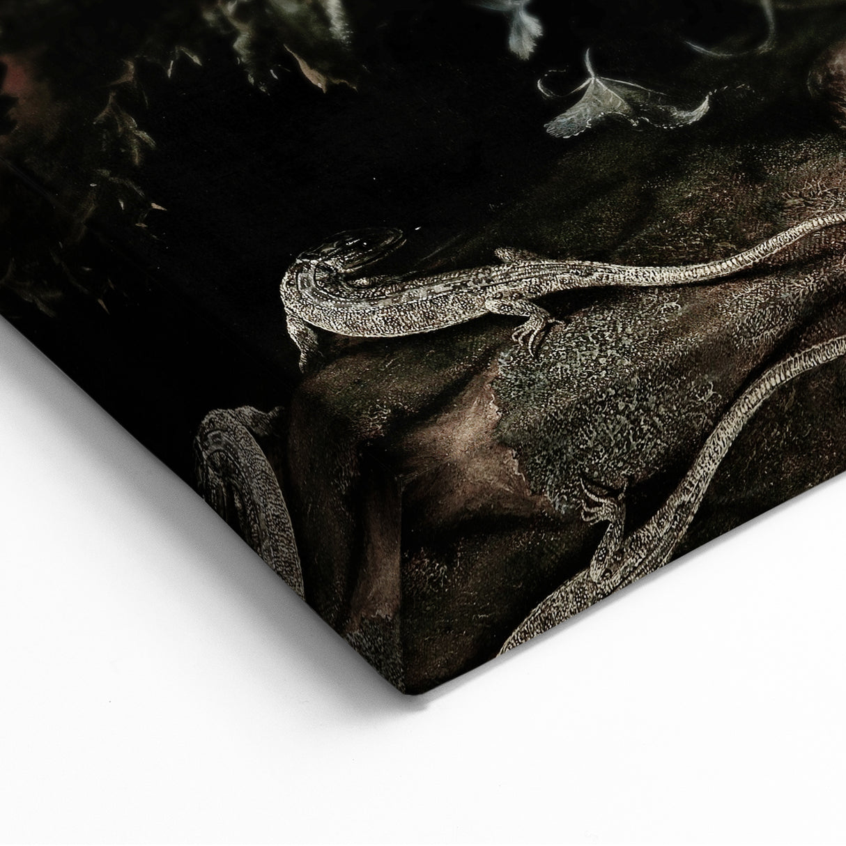Dark Moody Wall Art - Botanical Elegance with Flowers, Butterflies & Reptiles