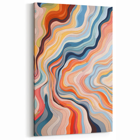Electric Wall Art | Vibrant Abstract Swirl Modern Electric Art Canvas